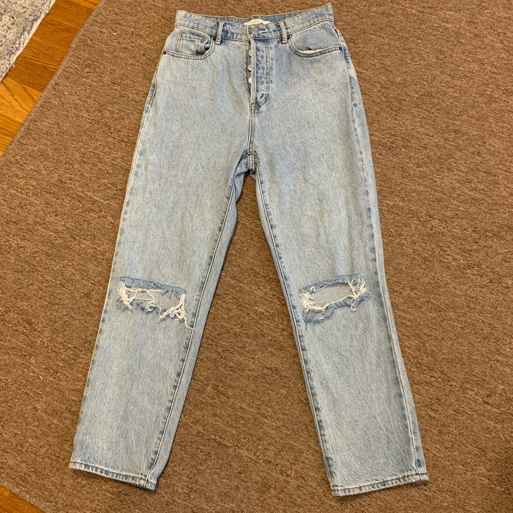 pacsun ripped straight leg high rise